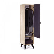 Slim bedroom entrance wardrobe for clothes storage 45 x 45 x 182 h cm