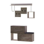 Entrance furniture Holdon shoe cabinet color dove gray dark coffee