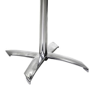Folding gray aluminum table base