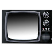 Rectangular black TV glass mirror cm60x40