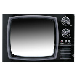 Rectangular black TV glass mirror cm60x40