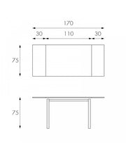 Extendable table 110-170 x 75 cm - Baud