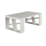 Rectangular Coffee Table Honey, White, L 105 x W 60 x H 40 cm