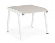 Footrest garden furniture aluminum white Cruise 53 x 51 x 44 cm