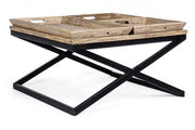 Tray coffee table with tray 90x90 cm