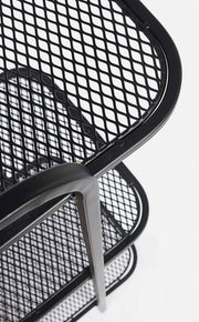 Shaped steel bookcase with three shelves Anthracite ELYOT 82x35x h100 cm