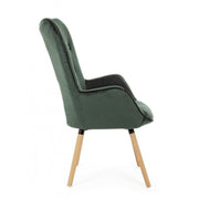 Juliet velvet velvet armchair forest green