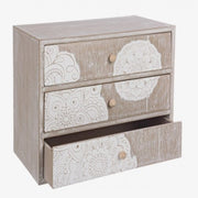 Shiva countertop chest of 3 drawers in wood