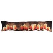 Brown led candle fabric draft excluder cm20x90