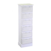 Liverpool wooden cabinet 6 white drawers cm29x23h95