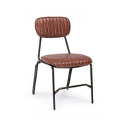 Vintage dark orange Debbie chair in eco-leather