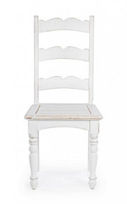 Shabby white rustic style wooden chair
