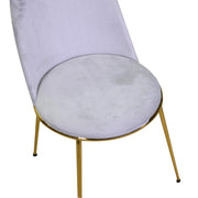 Design living room chair velvet and rotterdam gray gold metal