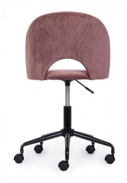 Linzey office chair in pink velvet