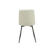 Beige Upholstered Chair with Diamond Stitching - 43x45x91 cm