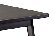 Modern table with brown iron top cm 80 x 160 x h 76