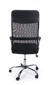 Dakar faux leather office armchair with black armrests