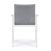 Stackable white gray outdoor garden chair