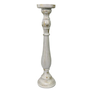 White wooden candelabra candle holder cmø11,5h47
