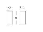 6W + 6W Led 4000K applique sirio graphite line