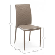 Modern dove gray leatherette chair