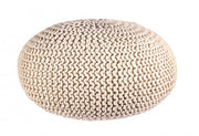 Woven sand pouf bizzotto cm 80