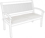 Poly180 natural cushion for 2-seater bench