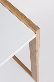 Brooklyn bathroom kitchen shelf in white bamboo