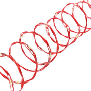 500 MicroLED chain Coil 25m red metal cable