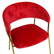 Armchair in red Brendeburg velvet