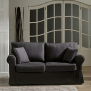 Country sofa 2 seater gray soro 95 173 cm.
