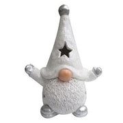 White resin Santa Claus with light cm26,5x19,5h38