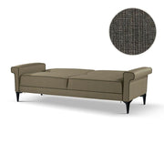 Silvera 2 seater sofa bed in gray fabric
