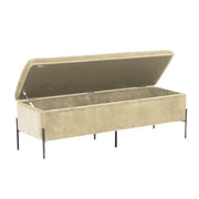 Cream velvet bench cm115x40h45