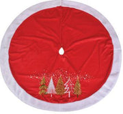 Fabric tree base cover with red trees cmø120