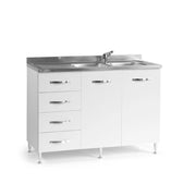 Kitchen sink White Ash 2 doors c - SX chest of drawers 120x50xH 85 cm