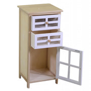 Naomi chest of drawers 1 door and 2 natural rectangular drawers cm33x30xh72