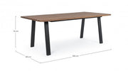 Oslo natural wood furniture table 200 x 100 cm