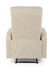 Iris beige fabric manual recliner armchair