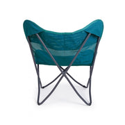 Folding sea chair in Water Green textilene BUTTERFLY GABICCE 77.5x81x h89 cm