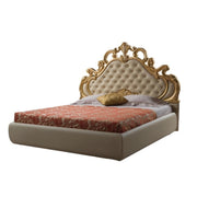 Classic cream baroque bed with Aleksandra container