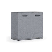 Multipurpose furniture in melamine wood for interiors in cement gray 90xh80x45 cm