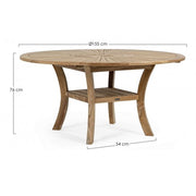 Maryland table D155 in teak wood