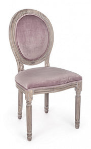 2x Woodrose chair in classic style upholstered wood