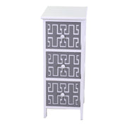 Gianna chest of drawers white gray 3 drawers cm26x32h63