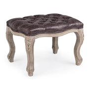 2x Dark stool in classic style fabric