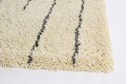 Ivory Lines carpet 140x200 in cotton