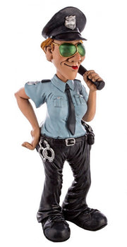 2x Police Caricature Figurine
