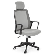 Office chair with gray fabric armrests