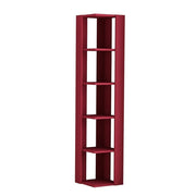 Corner bookcase Nati bordeaux 5 shelves